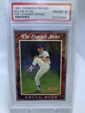 1991 Donruss Elite Baseball "The Legends" Nolan Ryan 4980/7500 Graded PSA 8