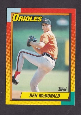 BEN MCDONALD 1990 TOPPS TARJETA INTERCAMBIADA NOVATO #70TT ORIOLES RCS SET BREAKS Foto 1 de 2