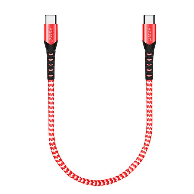 1FT Short RED USB C to USB C Cable Charger Cord for iPad Pro Air, iPhone 16 15 - Image 1 of 4