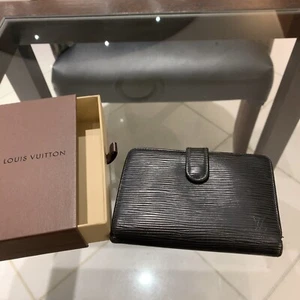 LOUIS VUITTON  Bifold Compact Wallet  epi leather black  Women MI1002 - Picture 1 of 23