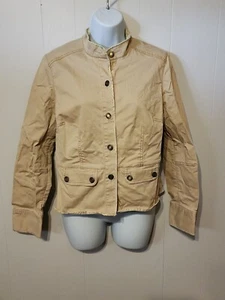 Gap Jacke khaki hellbraun Knopfleiste leichter Freizeit Mantel Stretch Medium A663 - Bild 1 von 7