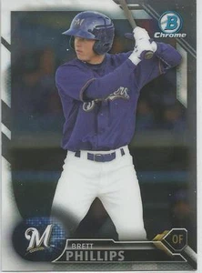 Brett Phillips Milwaukee Brewers 2016 Bowman Chrome Prospekt - Bild 1 von 2