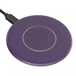PURPLE 15W WIRELESS CHARGER FAST CHARGE CHARGING PAD SLIM QUICK for PHONES - Picture 1 of 6