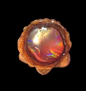  Ciondolo a fetta riempita di resina neon colorato pomello - Foto 1 di 3