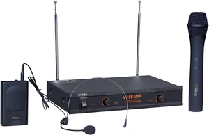 - VHF2H - Sistema Microfonico Wireless Con 1 Microfono Palmare VHF, 1 Microfono - Foto 1 di 12