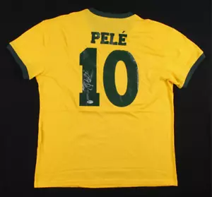 Brazil Pele Authentic Signed Soccer Jersey Autographed BAS Beckett COA - Picture 1 of 4
