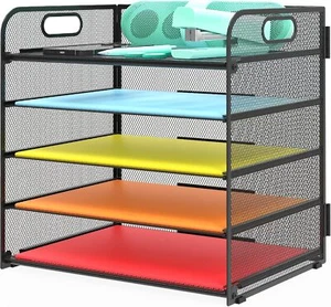 Letter Tray Paper Organizer 5-Tier Desk Organizer File Organizer Paper Holder wi - Picture 1 of 2