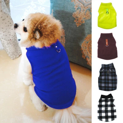Pet Dog Cat Warm Sweater Vest Fleece Coat Jacket Puppy T-shirt Clothes Costume - Image 1 of 4
