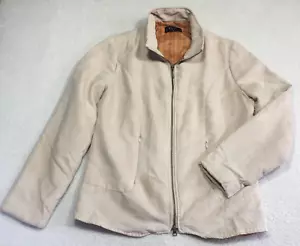 Gordon Smith Basic Ladies Beige Fully Lined Two Pockets Round Neck Jacket Size10 - Picture 1 of 15