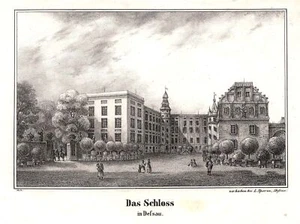 Dessau Schloss Original Lithografie W.A. 1840 - Bild 1 von 1