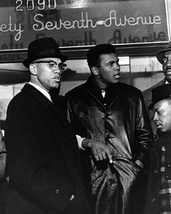 MUHAMMAD ALI and MALCOLM X Glossy 8x10 Photo Vintage Print Cassius Clay Poster - Picture 1 of 1