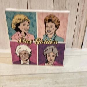 Golden Girls Canvas Framed Tile Art Picture Decor Stay Golden 2021 SilverBuffalo - Picture 1 of 6