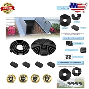 Complete Basement Door Seal Kit - Robust Rubber Weatherstrip for Clean Homes - Picture 1 of 10
