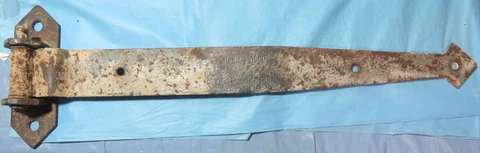 1 Wrought Iron Hinge Strap Barn Door Garden Gate Decor Vintage Antique Spade End Cover