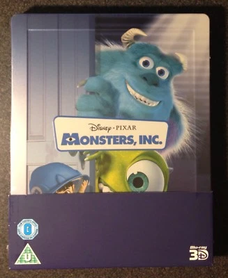 MONSTERS INC 3D Blu-Ray SteelBook UK Exclusive Disney Pixar 2-Disc 1st Ed. Rare! - Image 1 of 4