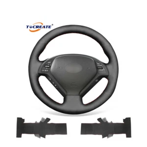 DIY Black Suede Car Steering Wheel Cover for Infiniti G25 G35 G37 QX50 EX #Q002 - Bild 1 von 11