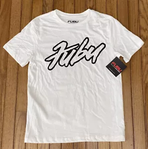 New FUBU Men’s White Short Sleeve Logo T-Shirt Tee Crew Neck Size Small (34-36) - Picture 1 of 3