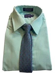 Arrow Aqua Haze Slim Fit Dress Shirt Tie Set Boys Size 16 Regular New - Picture 1 of 9