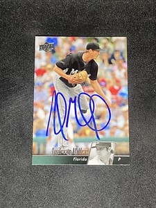 Andrew Miller 2010 Upper Deck #221 Florida Marlins Auto Autographed Signed Card