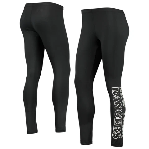 Women's G-III Sports by Carl Banks Black New York Rangers Stadium Leggings Cover