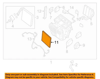 NISSAN OEM 17-24 Altima Evaporator Heater Components-Filter Element 272779NM0A - Image 1 of 2