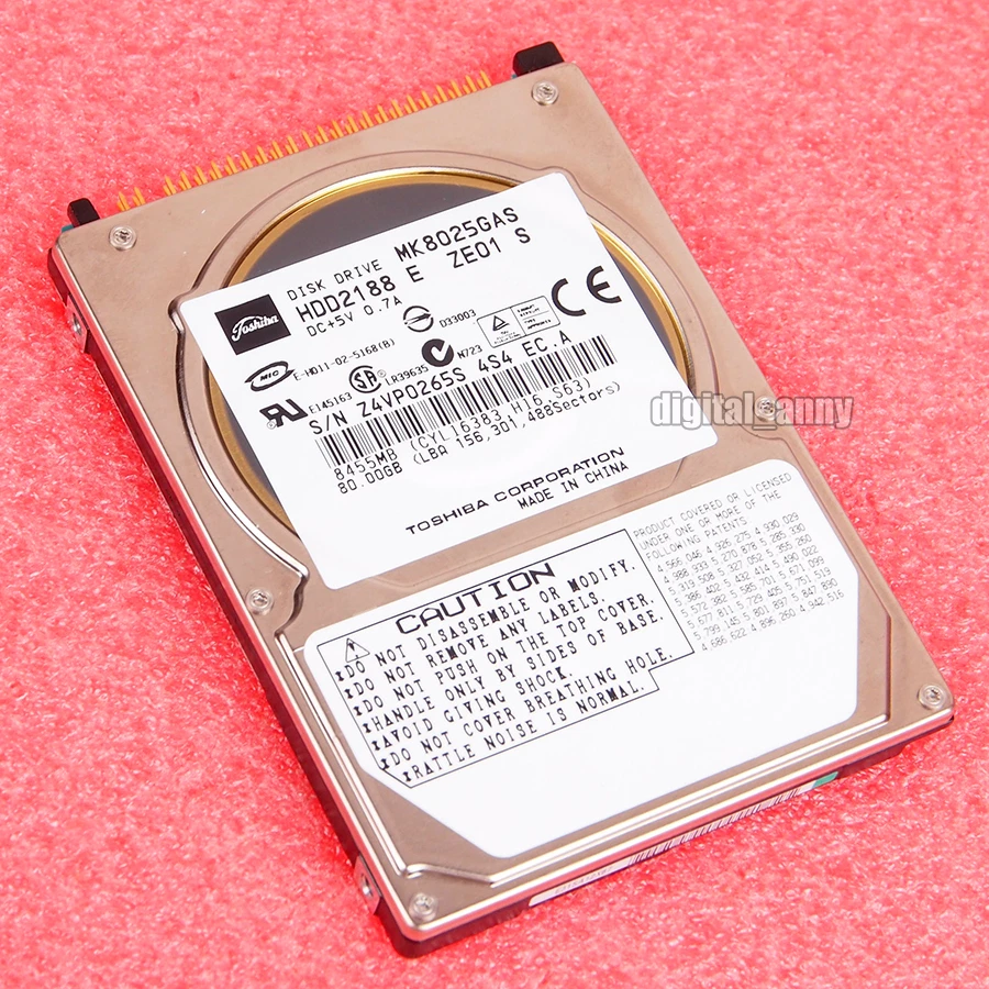 For TOSHIBA MK8025GAS 80GB Hard Disk Drive HDD 2.5" 8MB 4200RPM PATA Laptop disk - Image 1 of 1