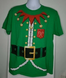 Elfe Weihnachtsshirt Herren groß Kostüm grün lustig  - Bild 1 von 5