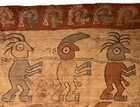 PRE-COLUMBIAN PERU, NORTH COST CHIMU PRISONER PAINTED TEXTILE PANEL