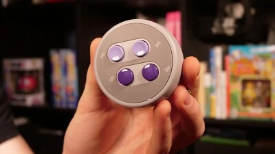 SNES Button Keychain (Purple Version) Nintendo store EXCLUSIVE - Image 1 of 3