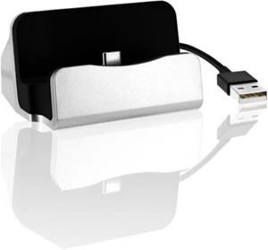 Type-C Charger Dock, BENACES Non-Slip Vertical Silver USB-C Charging Dock Stand - Picture 1 of 6