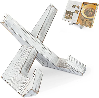 Soporte para libro de cocina para cocina, soporte para libro de recetas para mostrador de cocina, cocina de madera Foto 1 de 4