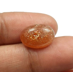 7.60 Ct Natural Sunstone Oval Cabochon AAA Quality Loose Gemstone Size 15.8x11MM - Picture 1 of 3