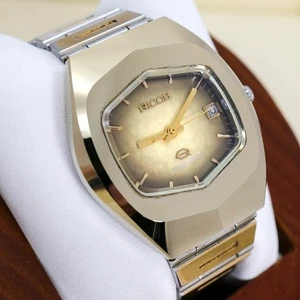 RICOH RIQUARTZ Wristwatch Tungsten 947 Vintage Working Condition - Picture 1 of 10