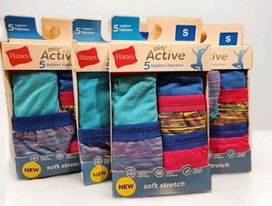 (1) New Hanes Active Girls Hipsters Small Underwear 5 Pack Stretch Tagless - Picture 1 of 8