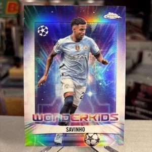 Savinho 2024-25 Topps Chrome UCL Wonder Kids Refractor UEFA ⭐️ MINT - Picture 1 of 3