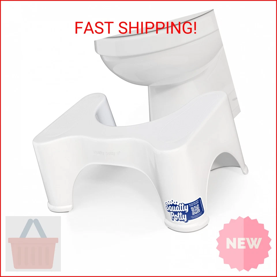 Squatty Potty The Original Bathroom Toilet Stool Height, White, 9 Inch (Pack of  - Image 1 of 2