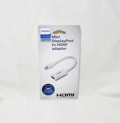 Phillips Audio/Video Mini Display Port to HDMI Adapter Full HD 1080p 4K (new) - Image 1 of 2