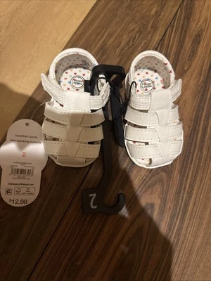 HEALTHTEX SANDÁLIAS INFANTIS FEMININAS TAMANHO 2 DESIGN FLORAL SAPATOS DE PÁSCOA CRIANÇAS CASUAIS  - Imagem 1 de 4