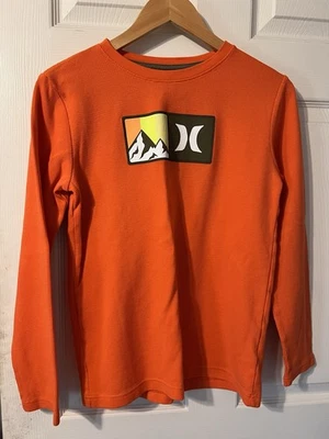 Hurley Kids Vibrant Orange Long Sleeve Tee Size 18/20 - Image 1 of 2