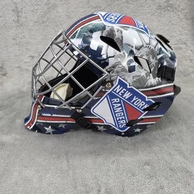 Franklin GFM 1500 Máscara de Portero New York Rangers NHL Juvenil Casco de Hockey Callejero Foto 1 de 4