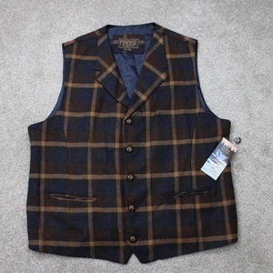 Madison Creek Wollweste Neu mit Etikett Herren 2XL XXL braun/blau kariert Asheville Poly gefüttert - Bild 1 von 16