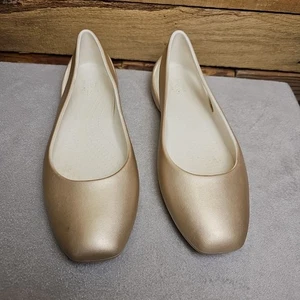 Ballerine CROCS Sloane punta quadrata metallizzate champagne donna taglia 9 - Foto 1 di 5