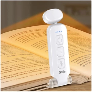 Leselampe Buch Klemme, USB C Wiederaufladbare Klemmleuchte für Lesen ins Gritin - Bild 1 von 10