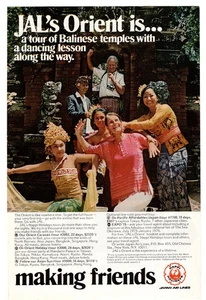 Japan Air Lines - Vintage Ad - (JAL's Orient is ... Making Friends) - 1970's - Bild 1 von 2