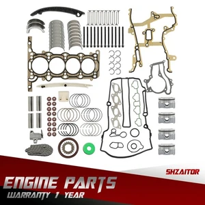 Engine Rebuild - Gasket Piston Bearing Timing Chain Set Fit For Buick Chevrolet - Picture 1 of 16