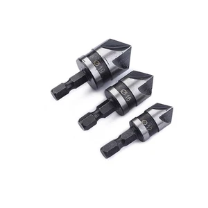 3 Pcs Countersink Drill Bit Set 90 Degree For Wood And Fiberboard - Picture 1 of 12