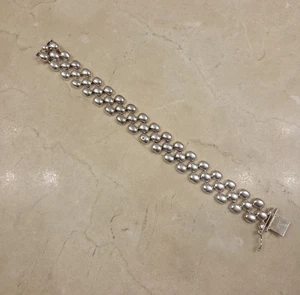 Sterling Silver 16mm Vintage Panther Link Italian Milor Bracelet 925 7.5" - Picture 1 of 6