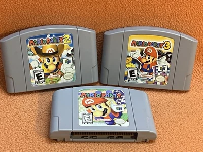 Mario Party Trilogy 1 2 3 Auténtico Nintendo 64 N64 Juego Paquete Lote Original! Foto 1 de 4