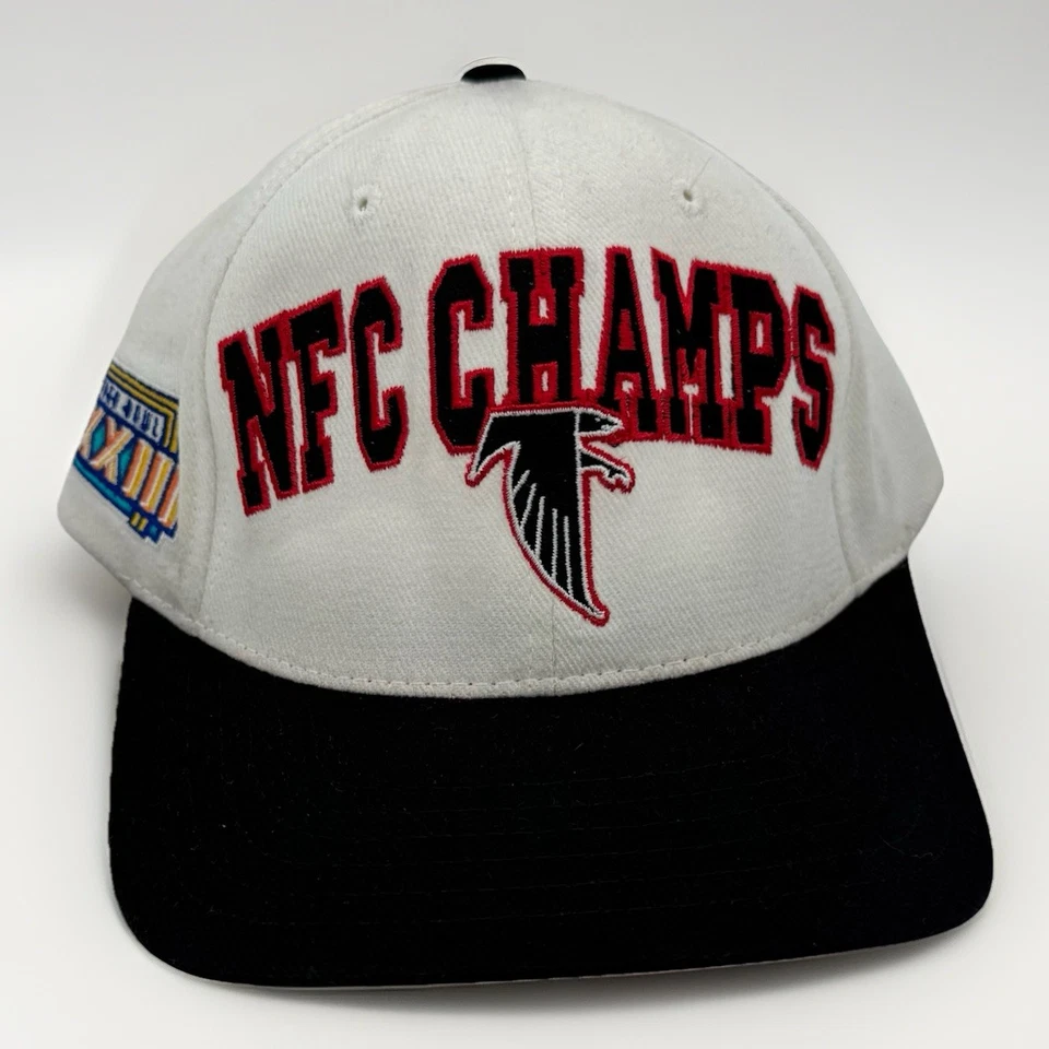 Sombrero Snapback Vintage Atlanta Falcons 1998 NFC Champions Super Bowl XXXIII NFL Foto 1 de 4