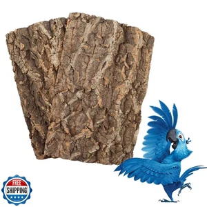 2 Pcs 12x8 Inch 100% Natural Cork Perch, Bird Seat Boards, Birdcage Decor Acc - Picture 1 of 5